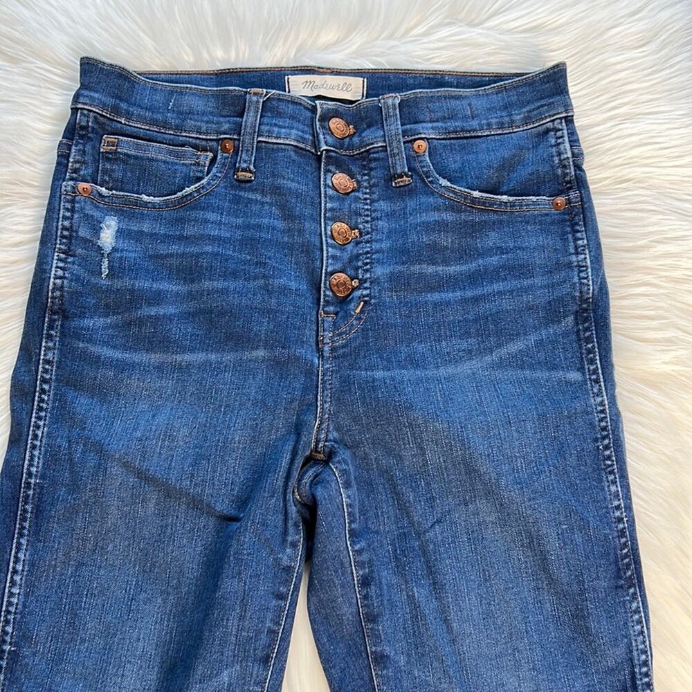 Madewell 10” Inch High Rise Exposed Button Skinny Jeans - Picture 3 of 8